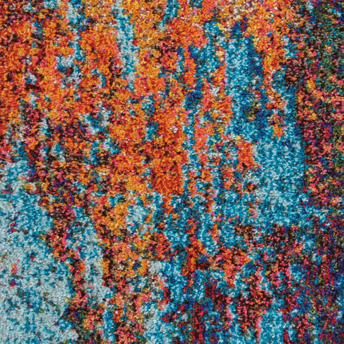 2' X 4' Atlantic Abstract Power Loom Non Skid Area Rug
